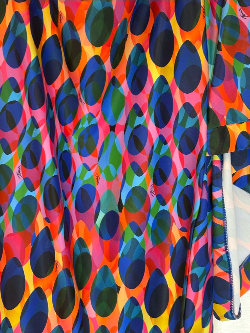 Trina Turk Geometric Kaleidoscope Logo Print Tunic / Dress / Swim Cover Up Large - Picture 11 of 16